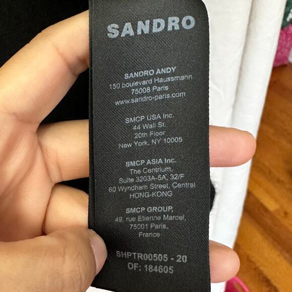 Sandro Yak Cardigan Black Size Medium V-Neck Knit - Picture 12 of 13